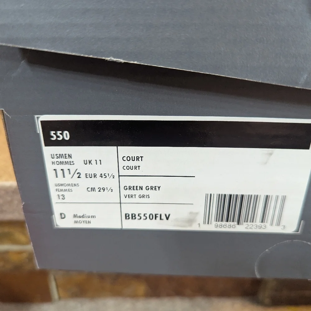 New Balance Men's 550 Suede Sneakers in Mint, Navy & Cream - Picture 5 of 5